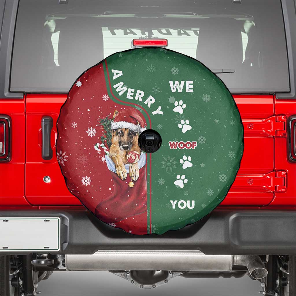 German Shepherd Merry Christmas Christmas Spare Tire Cover Xmas Holiday Patterns - Wonder Print Shop