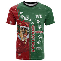 German Shepherd Merry Christmas Christmas T Shirt Xmas Holiday Patterns - Wonder Print Shop