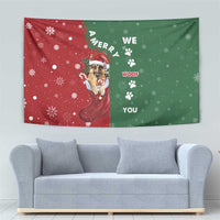 German Shepherd Merry Christmas Christmas Tapestry Xmas Holiday Patterns - Wonder Print Shop
