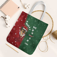 German Shepherd Merry Christmas Christmas Tote Bag Xmas Holiday Patterns - Wonder Print Shop