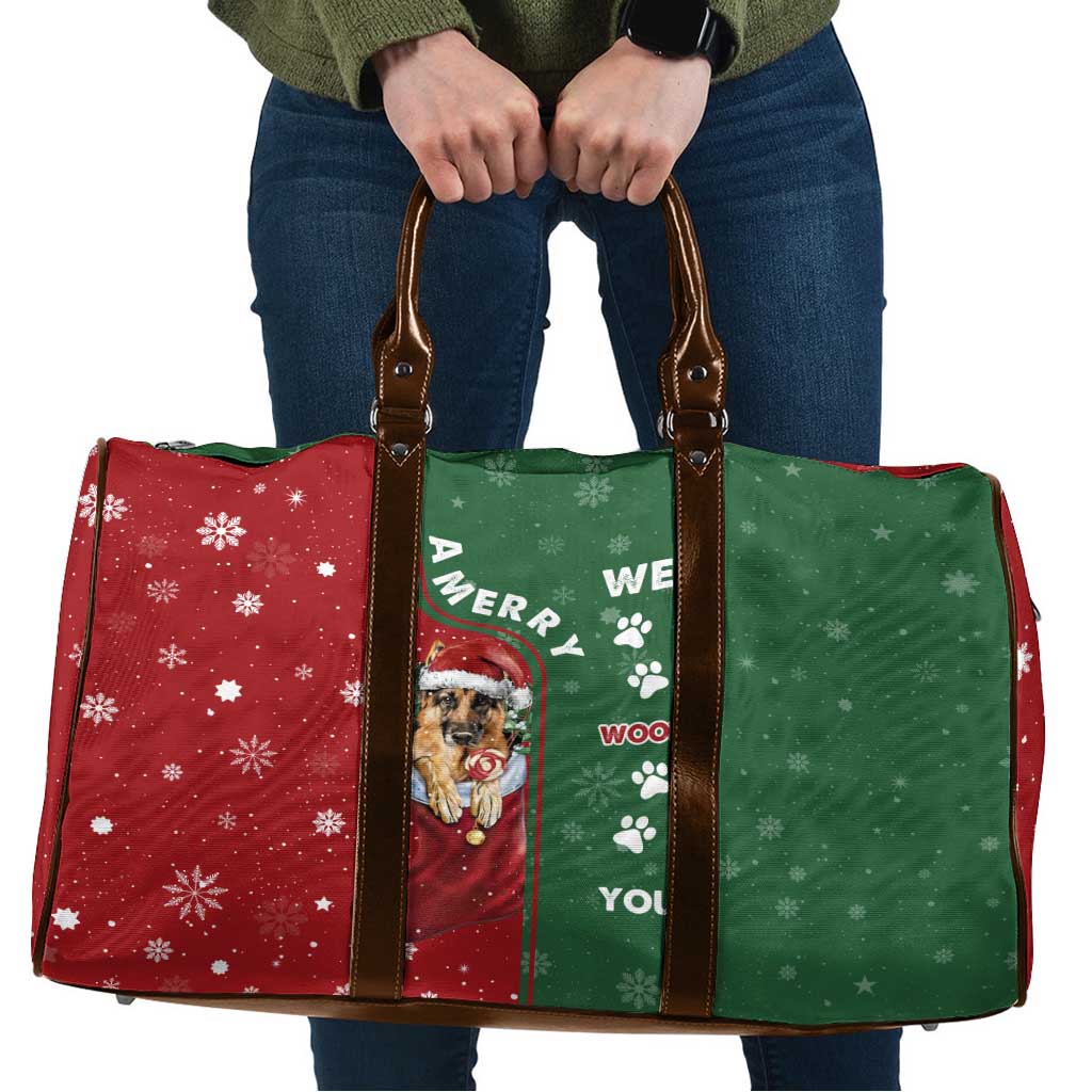 German Shepherd Merry Christmas Christmas Travel Bag Xmas Holiday Patterns - Wonder Print Shop