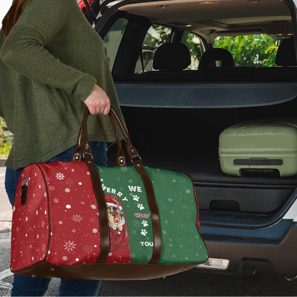 German Shepherd Merry Christmas Christmas Travel Bag Xmas Holiday Patterns - Wonder Print Shop