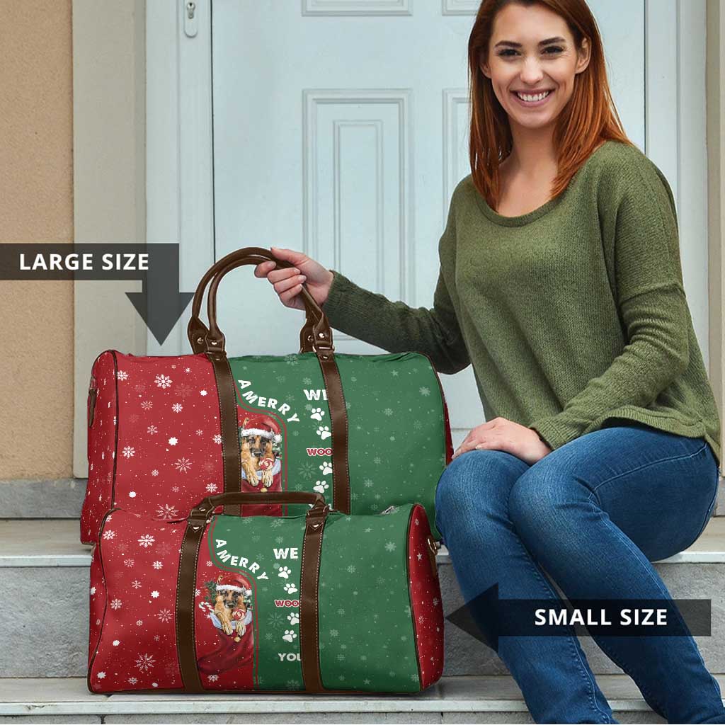 German Shepherd Merry Christmas Christmas Travel Bag Xmas Holiday Patterns - Wonder Print Shop