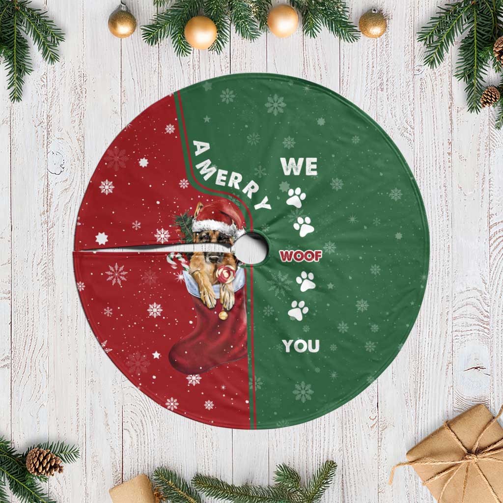 German Shepherd Merry Christmas Tree Skirt Xmas Holiday Patterns - Wonder Print Shop