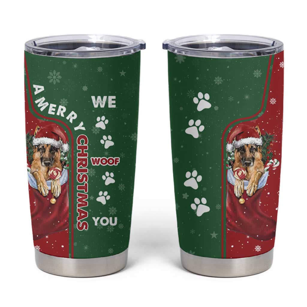 German Shepherd Merry Christmas Christmas Tumbler Cup Xmas Holiday Patterns - Wonder Print Shop