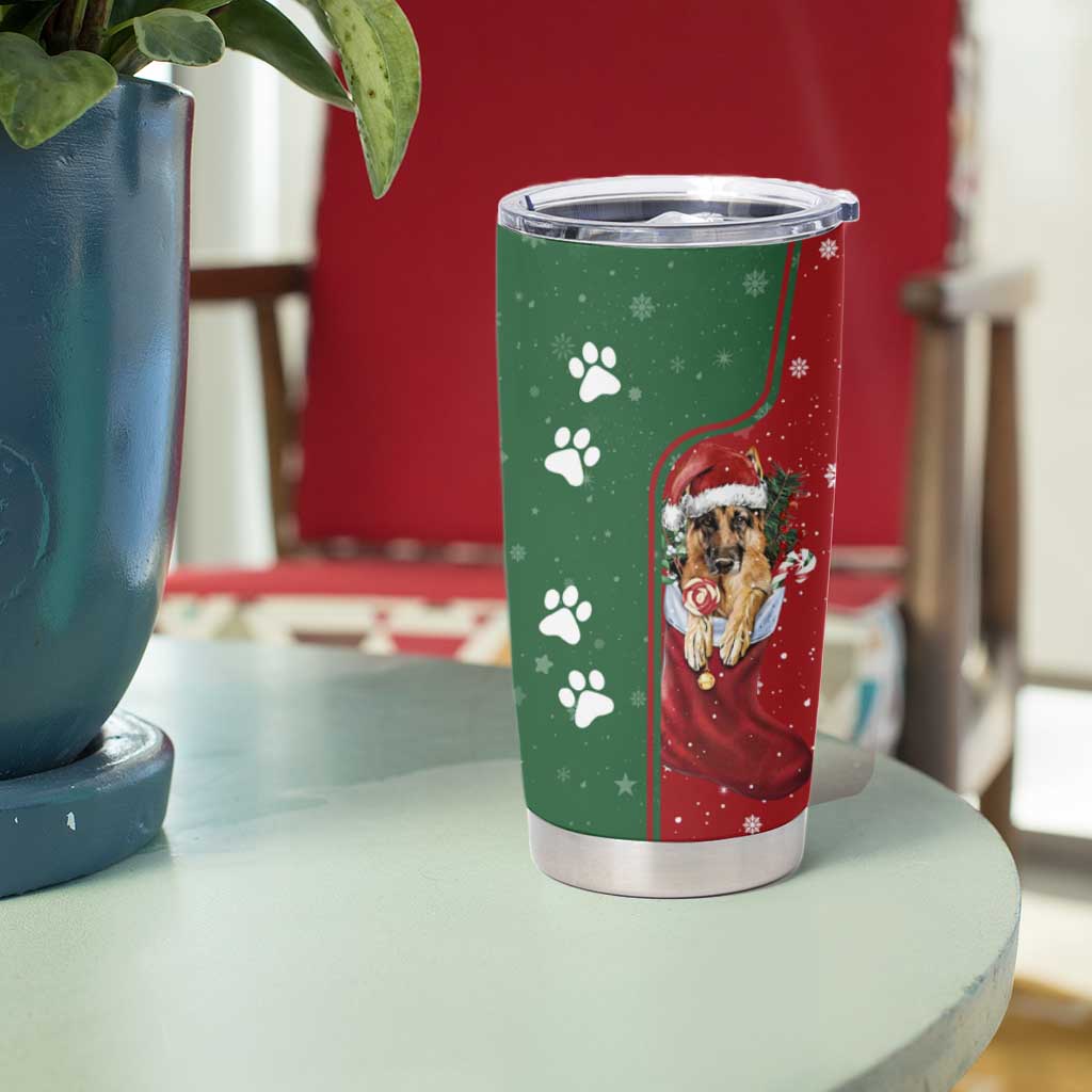 German Shepherd Merry Christmas Christmas Tumbler Cup Xmas Holiday Patterns - Wonder Print Shop