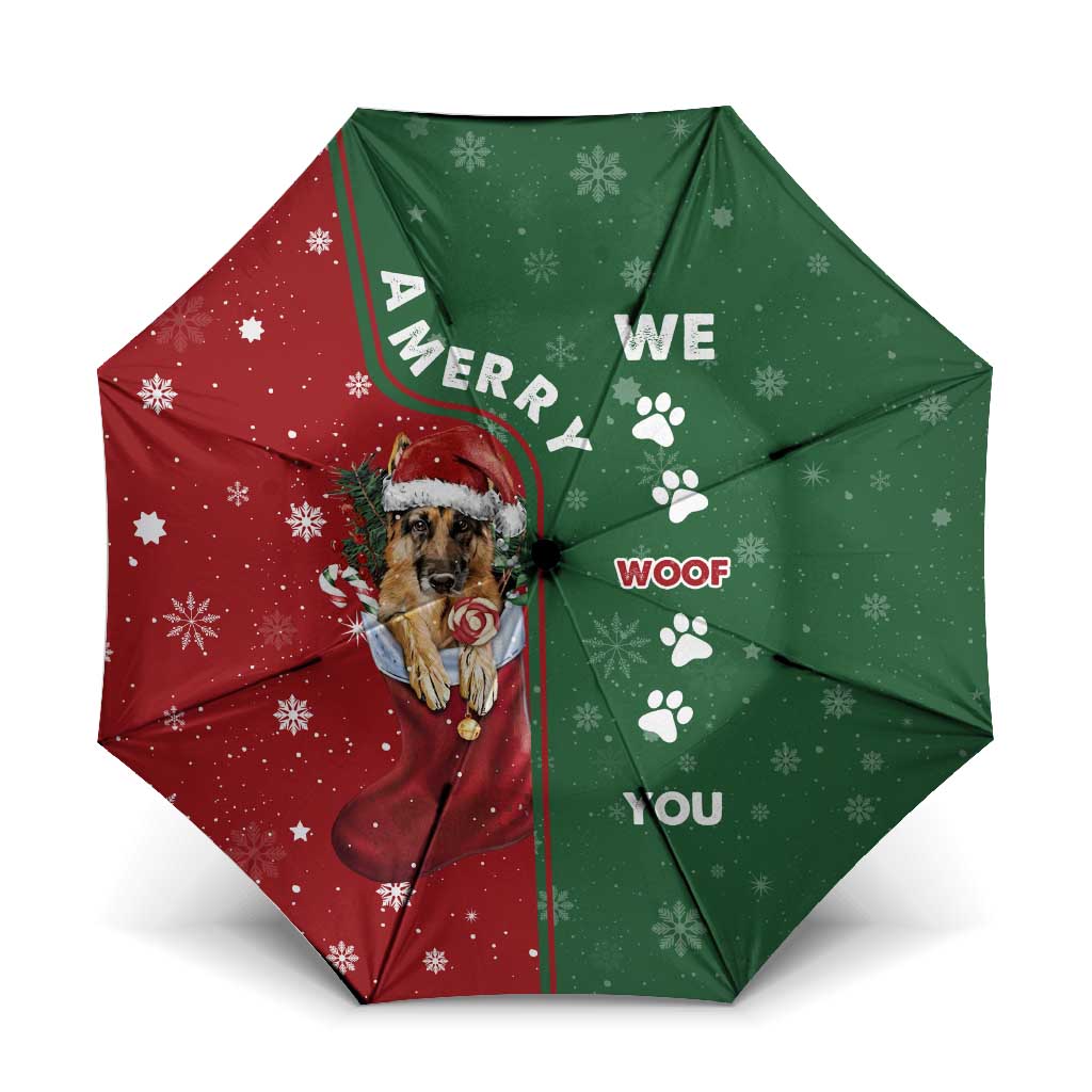 German Shepherd Merry Christmas Christmas Umbrella Xmas Holiday Patterns - Wonder Print Shop