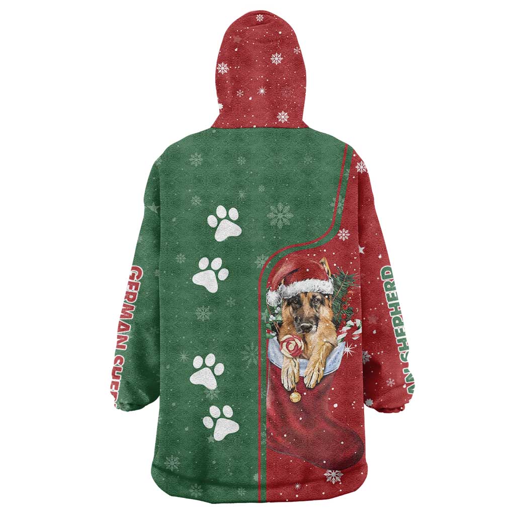German Shepherd Merry Christmas Christmas Wearable Blanket Hoodie Xmas Holiday Patterns - Wonder Print Shop