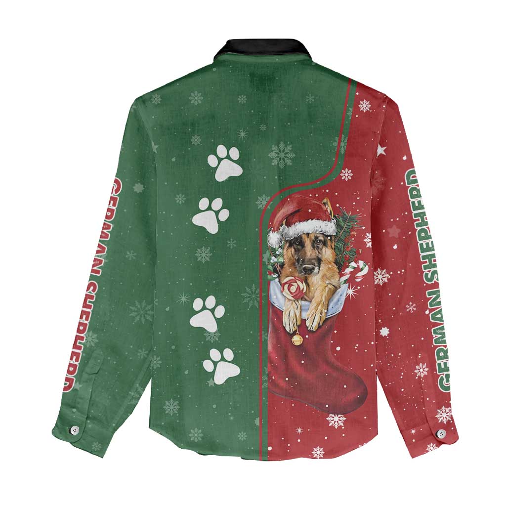 German Shepherd Merry Christmas Christmas Women Casual Shirt Xmas Holiday Patterns - Wonder Print Shop