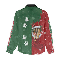 German Shepherd Merry Christmas Christmas Women Casual Shirt Xmas Holiday Patterns - Wonder Print Shop