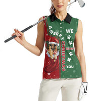 German Shepherd Merry Christmas Christmas Women Sleeveless Polo Shirt Xmas Holiday Patterns - Wonder Print Shop