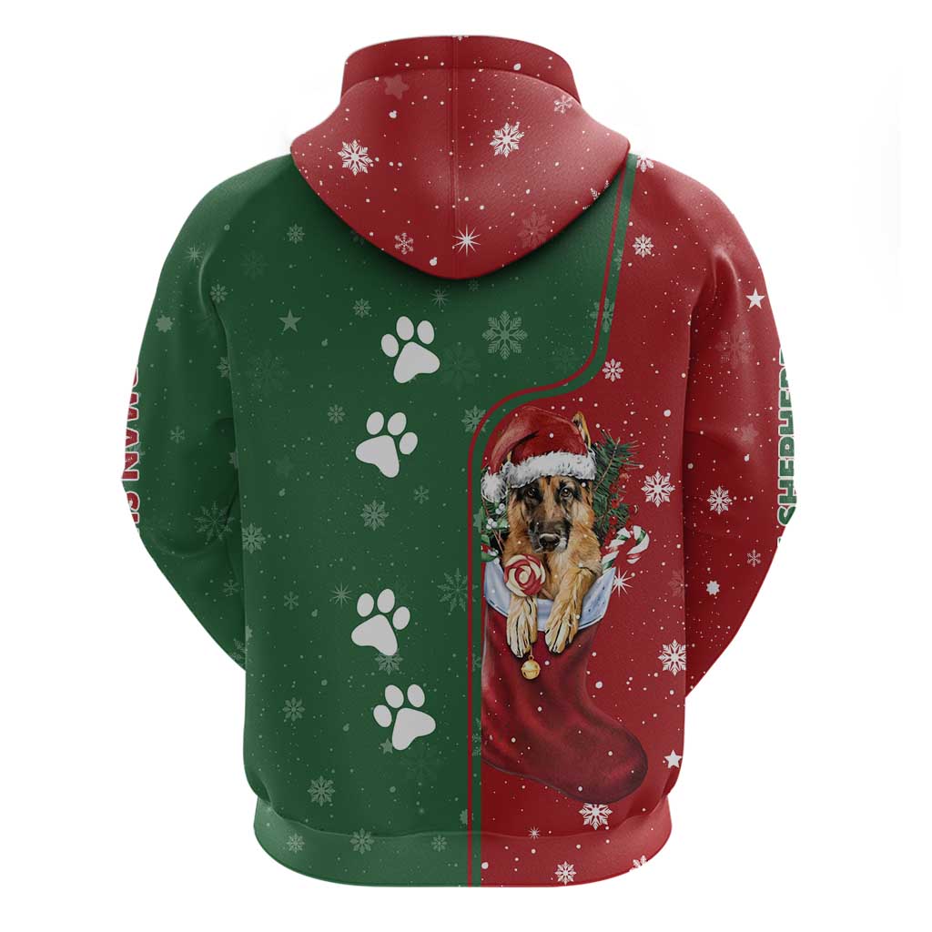 German Shepherd Merry Christmas Christmas Zip Hoodie Xmas Holiday Patterns - Wonder Print Shop