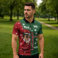 German Shepherd Merry Christmas Christmas Zipper Polo Shirt Xmas Holiday Patterns - Wonder Print Shop