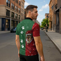 German Shepherd Merry Christmas Christmas Zipper Polo Shirt Xmas Holiday Patterns - Wonder Print Shop