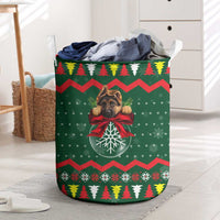 German Shepherd Ornament Christmas Laundry Basket Xmas Holiday Patterns - Wonder Print Shop