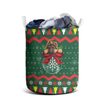 German Shepherd Ornament Christmas Laundry Basket Xmas Holiday Patterns - Wonder Print Shop