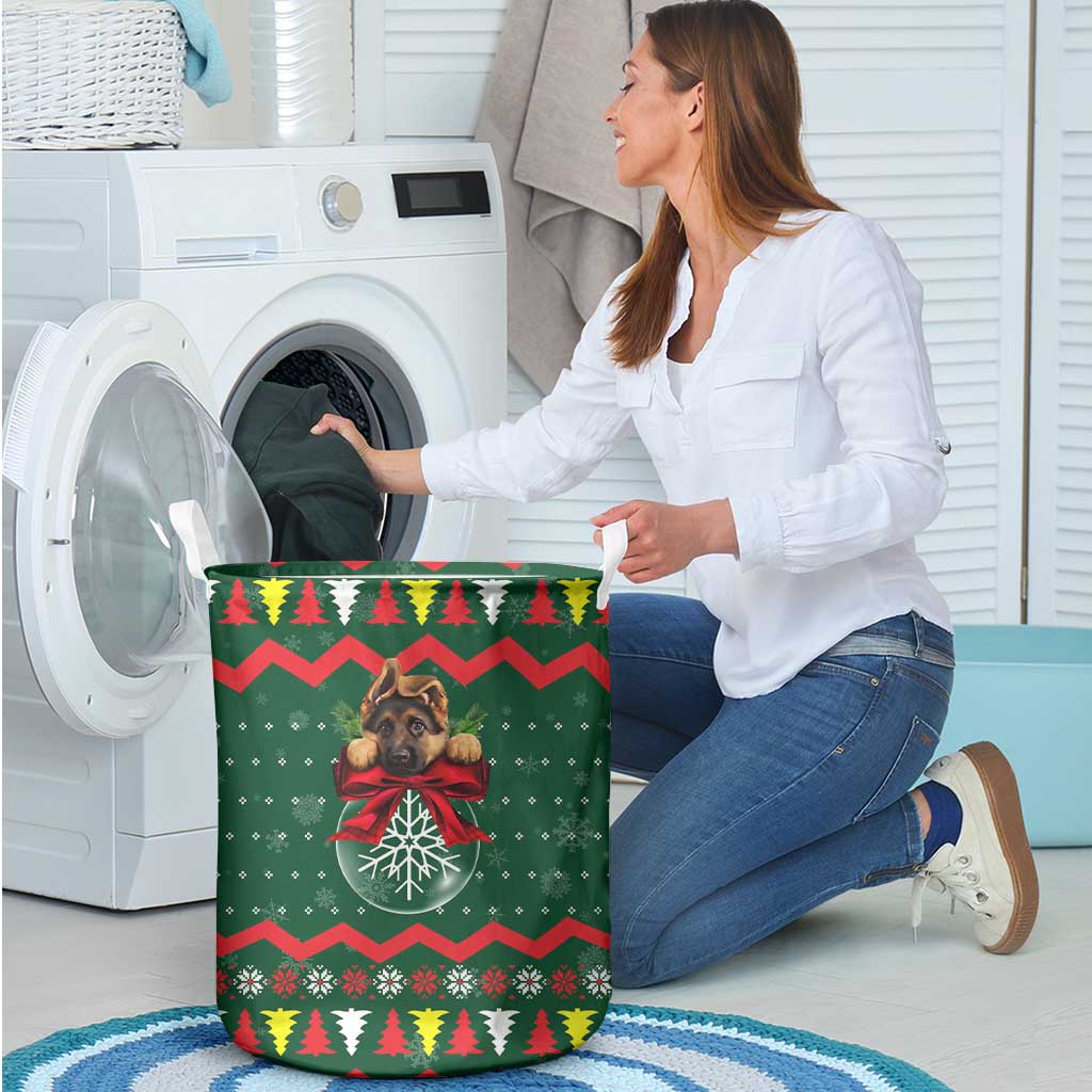 German Shepherd Ornament Christmas Laundry Basket Xmas Holiday Patterns - Wonder Print Shop