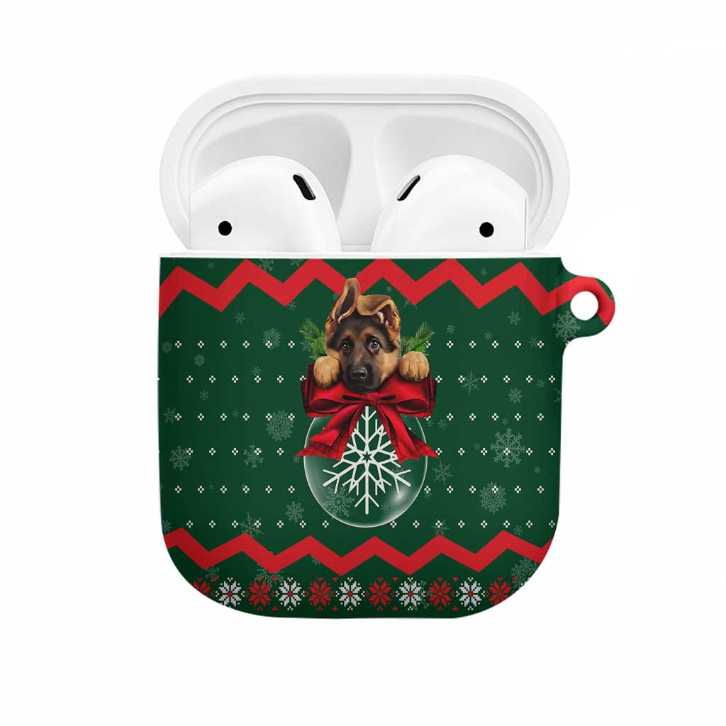 German Shepherd Ornament Christmas AirPods Case Xmas Holiday Patterns - Wonder Print Shop