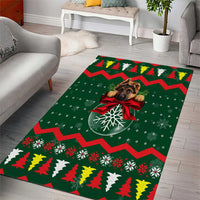 German Shepherd Ornament Christmas Area Rug Xmas Holiday Patterns - Wonder Print Shop