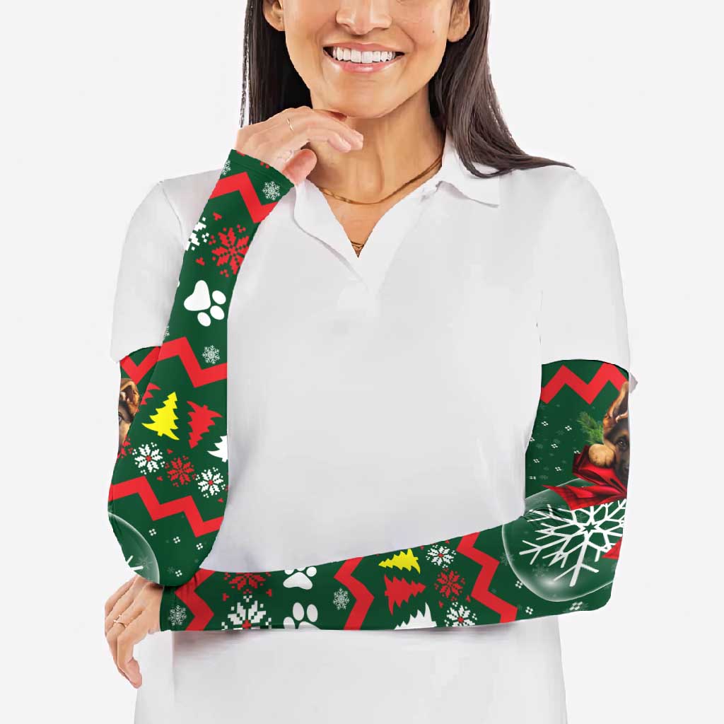 German Shepherd Ornament Christmas Arm Sleeves Xmas Holiday Patterns - Wonder Print Shop