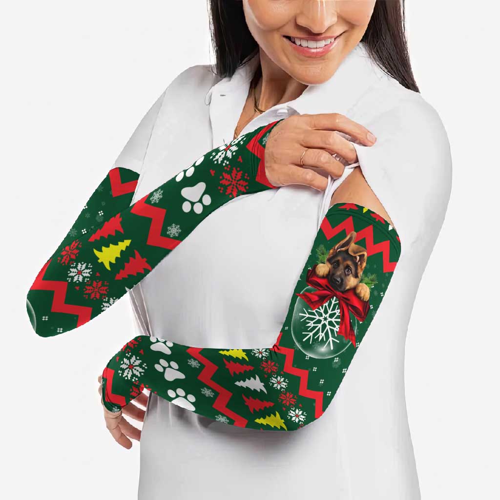 German Shepherd Ornament Christmas Arm Sleeves Xmas Holiday Patterns - Wonder Print Shop