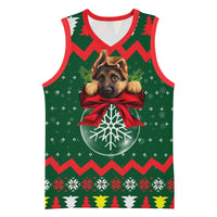 German Shepherd Ornament Christmas Basketball Jersey Xmas Holiday Patterns - Wonder Print Shop