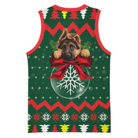 German Shepherd Ornament Christmas Basketball Jersey Xmas Holiday Patterns - Wonder Print Shop