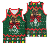 German Shepherd Ornament Christmas Basketball Jersey Xmas Holiday Patterns - Wonder Print Shop