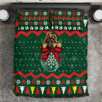 German Shepherd Ornament Christmas Bedding Set Xmas Holiday Patterns - Wonder Print Shop