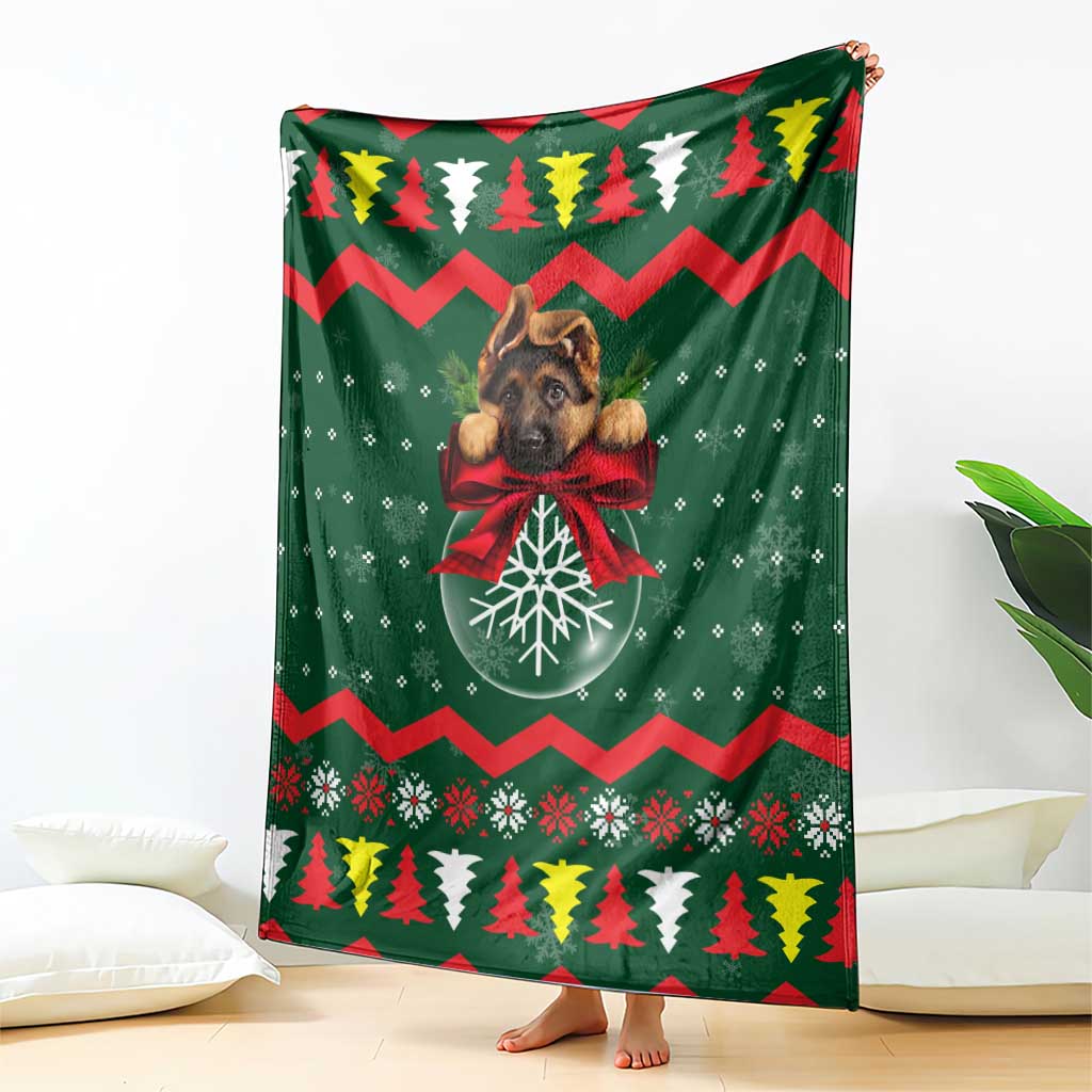 German Shepherd Ornament Christmas Blanket Xmas Holiday Patterns - Wonder Print Shop