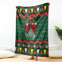 German Shepherd Ornament Christmas Blanket Xmas Holiday Patterns - Wonder Print Shop