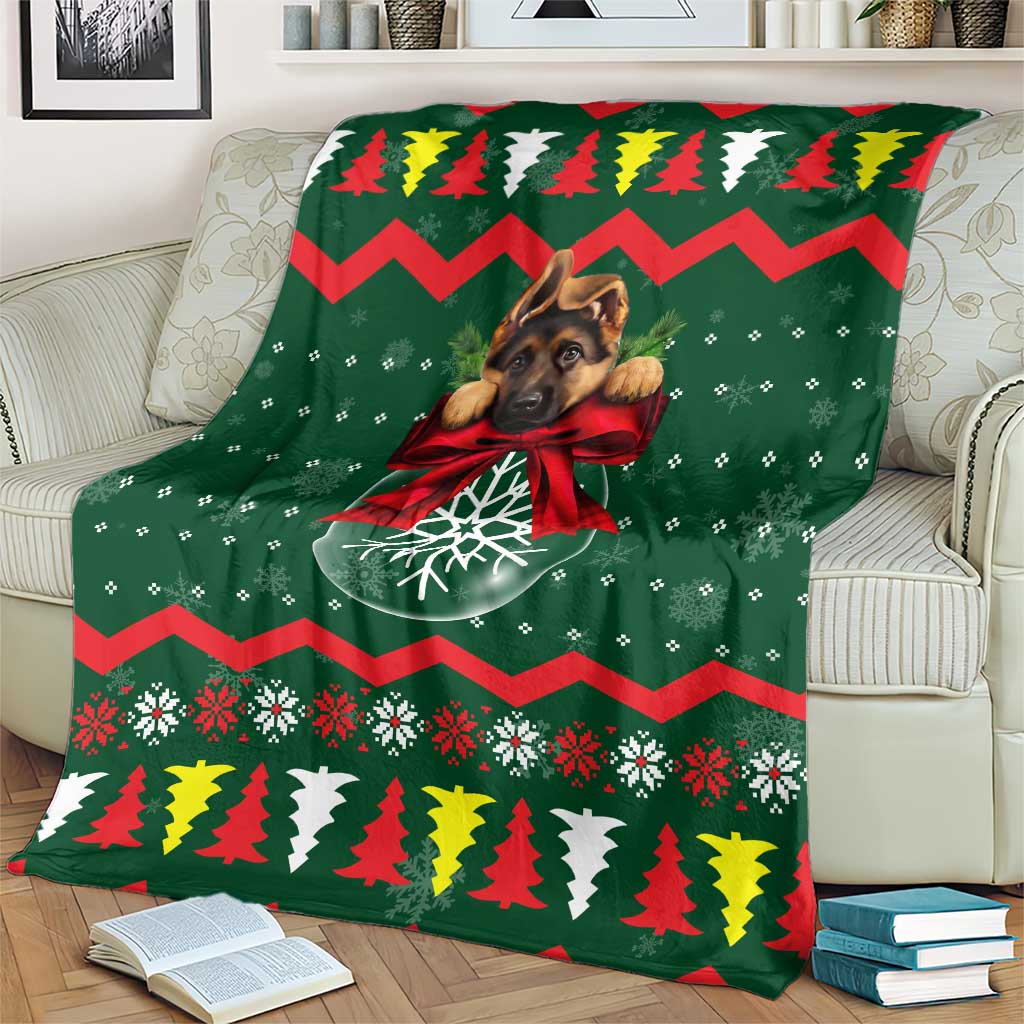 German Shepherd Ornament Christmas Blanket Xmas Holiday Patterns - Wonder Print Shop