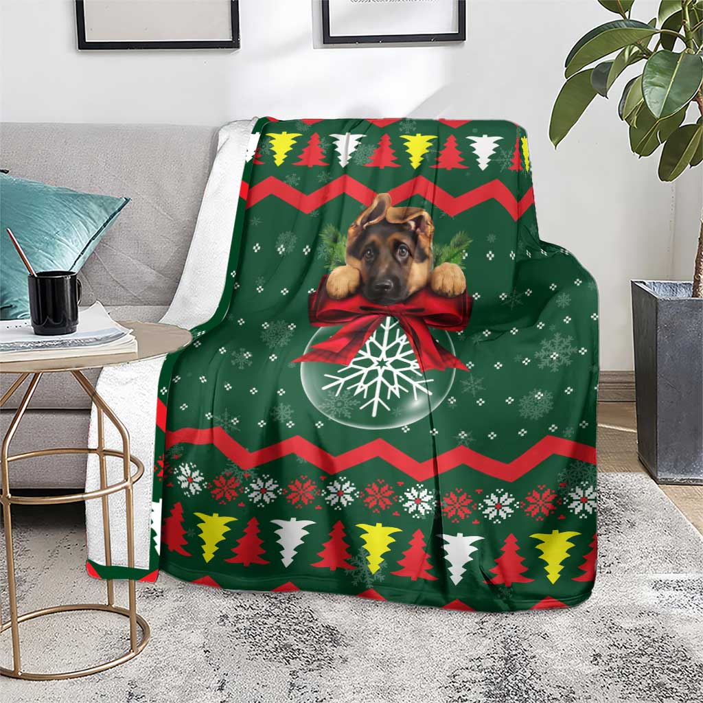 German Shepherd Ornament Christmas Blanket Xmas Holiday Patterns - Wonder Print Shop