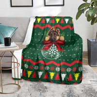 German Shepherd Ornament Christmas Blanket Xmas Holiday Patterns - Wonder Print Shop