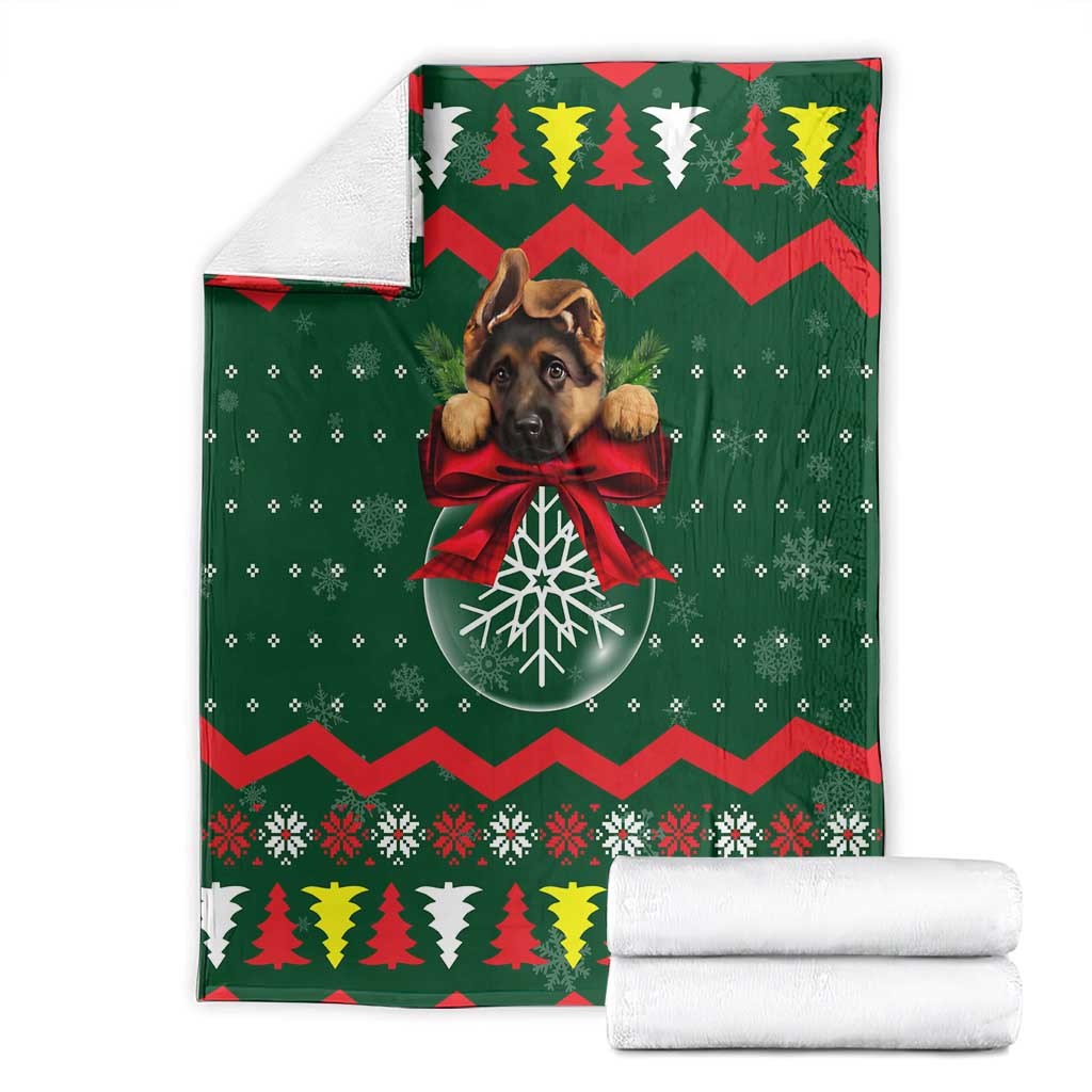 German Shepherd Ornament Christmas Blanket Xmas Holiday Patterns - Wonder Print Shop
