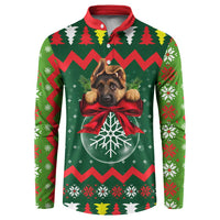 German Shepherd Ornament Christmas Button Sweatshirt Xmas Holiday Patterns - Wonder Print Shop