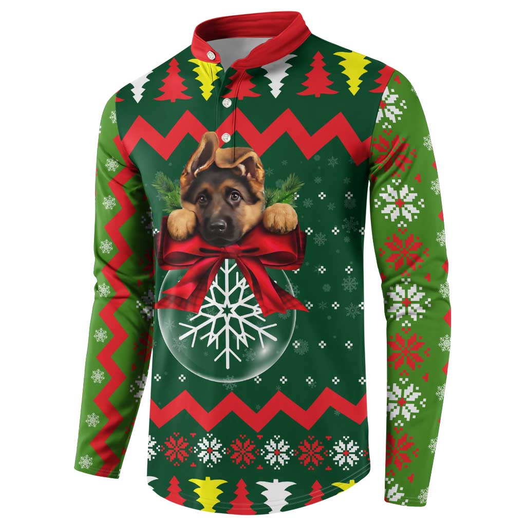 German Shepherd Ornament Christmas Button Sweatshirt Xmas Holiday Patterns - Wonder Print Shop
