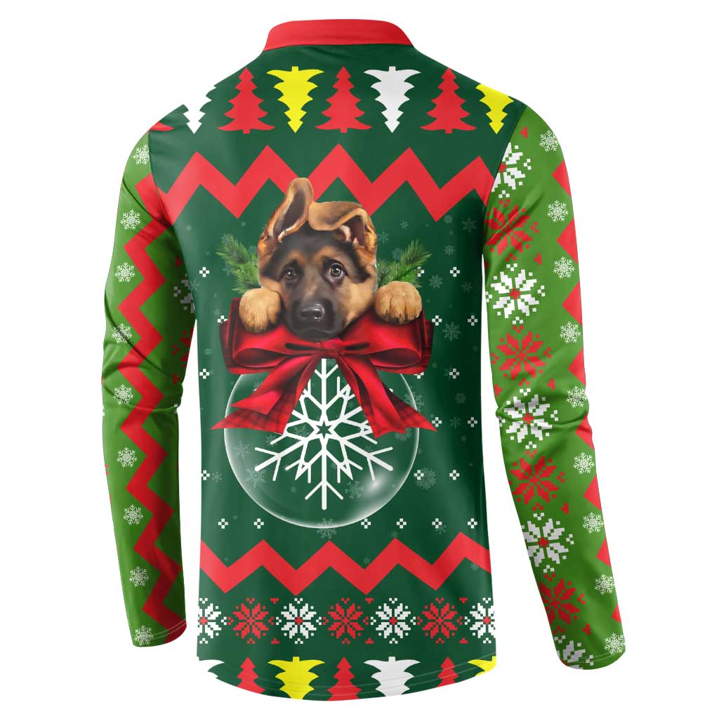 German Shepherd Ornament Christmas Button Sweatshirt Xmas Holiday Patterns - Wonder Print Shop