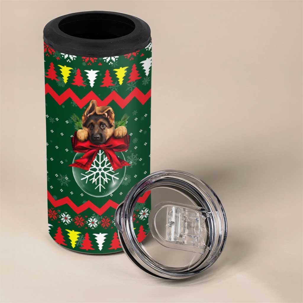 German Shepherd Ornament Christmas 4 in 1 Can Cooler Tumbler Xmas Holiday Patterns - Wonder Print Shop