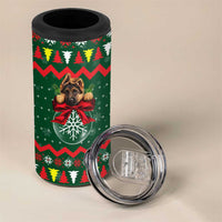 German Shepherd Ornament Christmas 4 in 1 Can Cooler Tumbler Xmas Holiday Patterns - Wonder Print Shop