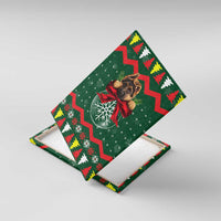 German Shepherd Ornament Christmas Canvas Wall Art Xmas Holiday Patterns - Wonder Print Shop