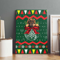 German Shepherd Ornament Christmas Canvas Wall Art Xmas Holiday Patterns - Wonder Print Shop