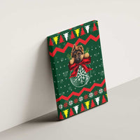 German Shepherd Ornament Christmas Canvas Wall Art Xmas Holiday Patterns - Wonder Print Shop