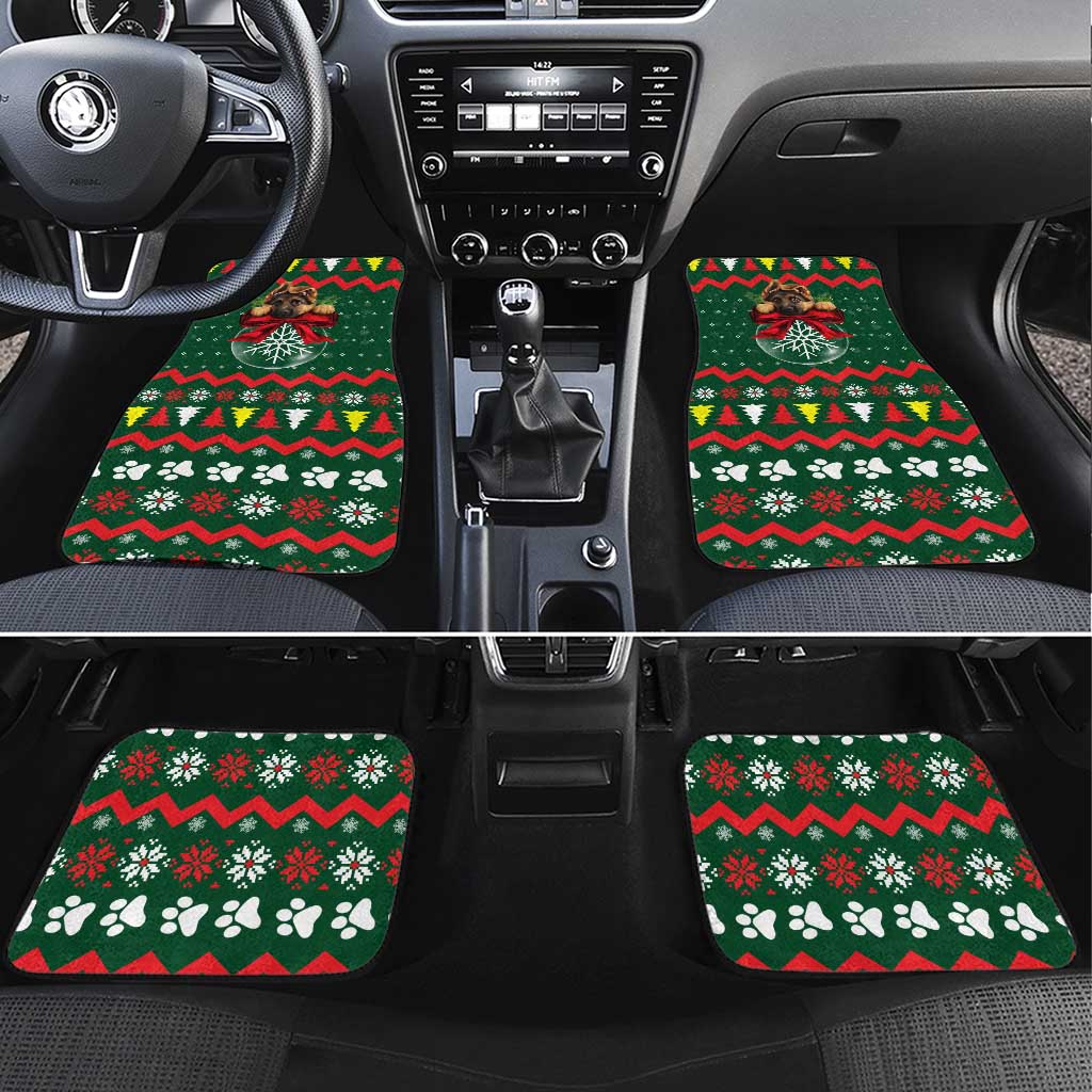 German Shepherd Ornament Christmas Car Mats Xmas Holiday Patterns - Wonder Print Shop