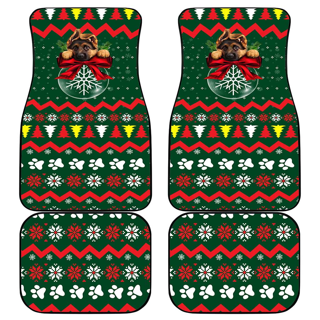 German Shepherd Ornament Christmas Car Mats Xmas Holiday Patterns - Wonder Print Shop