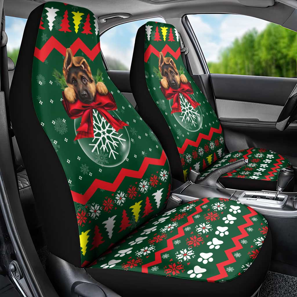 German Shepherd Ornament Christmas Car Seat Cover Xmas Holiday Patterns - Wonder Print Shop