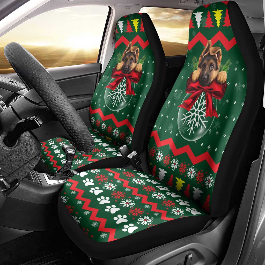 German Shepherd Ornament Christmas Car Seat Cover Xmas Holiday Patterns - Wonder Print Shop