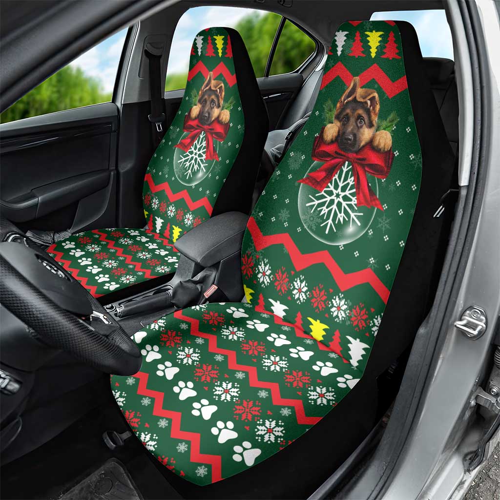 German Shepherd Ornament Christmas Car Seat Cover Xmas Holiday Patterns - Wonder Print Shop
