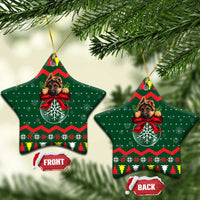 German Shepherd Ornament Christmas Ceramic Ornament Xmas Holiday Patterns - Wonder Print Shop
