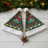 German Shepherd Ornament Christmas Santa Hat Xmas Holiday Patterns - Wonder Print Shop
